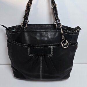 Coach Black Leather Soho Gallery Tote Bag — Style L0983-F14673